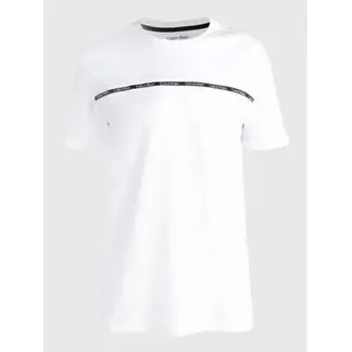 CALVIN KLEIN - Camiseta blanca manga corta con logo tape