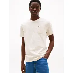 TOMMY HILFIGER - Camiseta blanca AOP de hojas