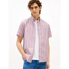 TOMMY HILFIGER - Camisa multicolor Americana con diseño de rayas