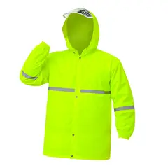 GENERICO - Chaqueta Impermeable Reflectiva Capota y Visera Alta Protección CI002