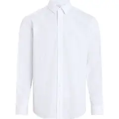 CALVIN KLEIN - Camisa blanca poplin con multi rayas