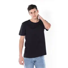 CALVIN KLEIN - Camiseta negra solid liquid con logo