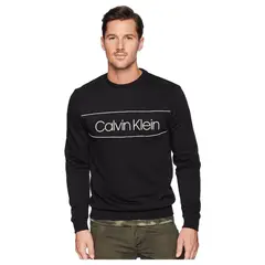 CALVIN KLEIN - Saco negro con logo icónico