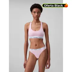 CALVIN KLEIN - Tanga rosada - Modern logo