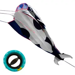 GENERICO - Cometa Ballena 3D Gigante + Carrete 100M Diversión COM-2-3