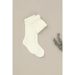 BABY SAMUU - Medias pantalón Milk con diseño calado