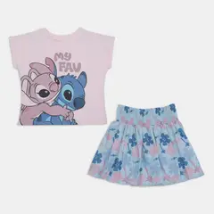 DISNEY - Conjunto Para Niña Licenses Stitch Morado