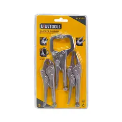 UYUSTOOLS - Set 3 Alicates Presion Hombresolo Tipo C 4" Y 5"
