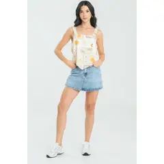 RAGGED - Falda short giotto Azul medio