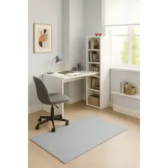 GENERICO - Escritorio con biblioteca moderno minimalista blanco