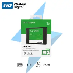 WESTERN DIGITAL - Green sata SSD 1TB COLOR NEGRO