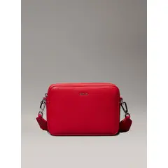 CALVIN KLEIN - Bolso rojo cruzado small ck must