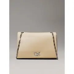CALVIN KLEIN - Bolso beige cruzado convertible