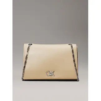 CALVIN KLEIN - Bolso beige cruzado convertible