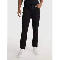 CALVIN KLEIN - Pantalón negro slim brushed