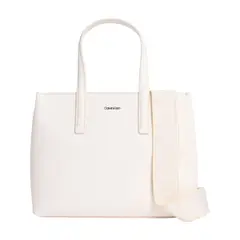 CALVIN KLEIN - Bolso beige tote pequeño
