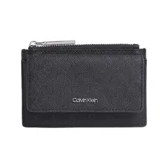 CALVIN KLEIN - Tarjetero negro con solapa