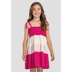 MARKETING PERSONAL - Vestido Infantil Femenino Magenta Vivo Mp 103717