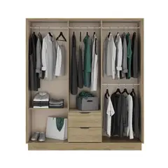 BERTOLINI - Closet armario 162cm 6 puertas 2 cajones en MDP