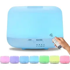 GENERICO - Humidificador Difusor de Aroma Grande Luz LED Blanco Incluye 1 Esencia