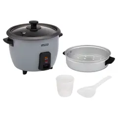 IMUSA - Olla Arrocera 5 Tazas 300W Antiadherente 5861036372 -Gris