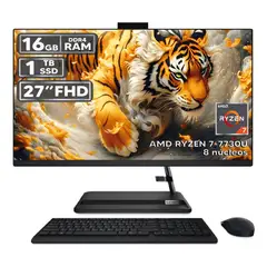 LENOVO - AIO 27 Ryzen 7 – Rendimiento Profesional Todo en Uno