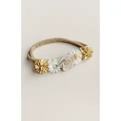 BABY SAMUU - Diadema Floral Amarilla para Bebé