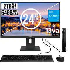 LENOVO - COMPUTADOR TINY INTEL CORE I5-13420H SSD 2TB RAM 64GB 24 FHD E24-40