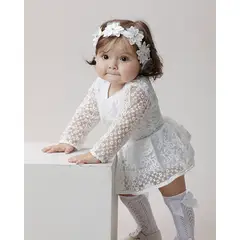 BABY SAMUU - Diadema con detalles Florales Velo