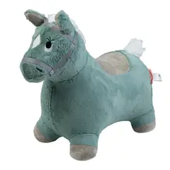 CARESTINO - Saltarín de Peluche Inflable +18meses Caballo Verde