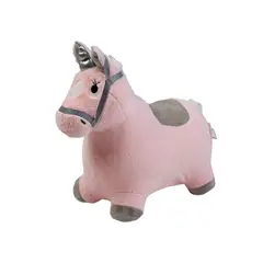 CARESTINO - Saltarín de Peluche Inflable +18meses Unicornio Rosa