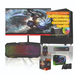 JANUS - COMPUTADOR TORRE GAMER RYZEN 5 5600GT RTX 5060 8 GB 64 GB DDR5/512 SSD 24" GAMER