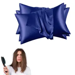 GENERICO - Unda Almohada Satén Premium Cuida Tu Cabello y Piel Azul