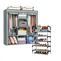 INNOVA - Clóset Armable 3 Cuerpos con Zapatero Slim Organizador Hogar