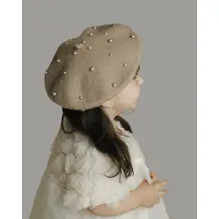 BABY SAMUU - Boina clásica con apliques de perlas