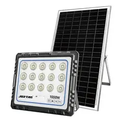 OEM - Reflector Solar LED 1000W JORTAN Luz Exterior con Panel Solar y Control Remoto