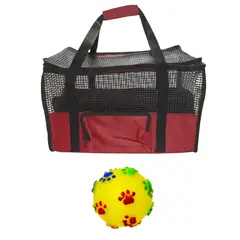 HALLY PET - Maletin Cargador Cabina + Juguete Med Vinotinto