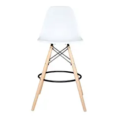 BONNO - Silla Para Barra Eames Moderna Cómoda Color Blanco