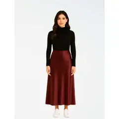MOLGOA - Falda Para Mujer Satín - The Canvas