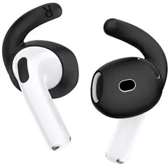 GENERICO - Funda Air - Pods 4 Gancho anticaídas audifonos negras par