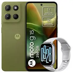 MOTOROLA - Celular Moto G15 256GB /4GB Vrd + Watch 5 Active Slv