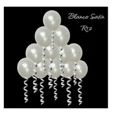 GENERICO - Globos Latex Blanco Perlado Satín X12 Unidades R12