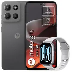 MOTOROLA - Celular Moto G15 256GB /4GB Gris + Watch 5 Active Slv
