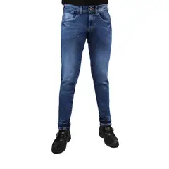 LEC LEE - Jean Super Skinny Hombre Índigo Medio