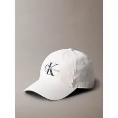 CALVIN KLEIN - Gorra blanca con monograma bordado