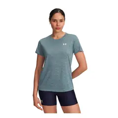 UNDER ARMOUR - Camiseta Mujer TECH SSC TWIST Azul