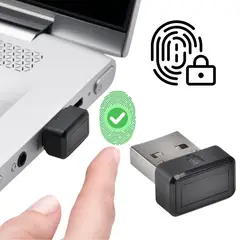 GENERICO - Lector de Huellas Digitales USB PC Control de Acceso Seguro
