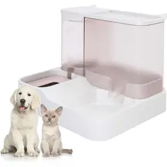 GENERICO - Plato Comedero Bebedero Dispensador Automático Perro Gato