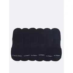 CALVIN KLEIN - Pack negro de 6 medias flat knit ghost