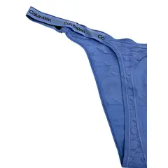 CALVIN KLEIN - Tanga azul de encaje - modern logo with lace